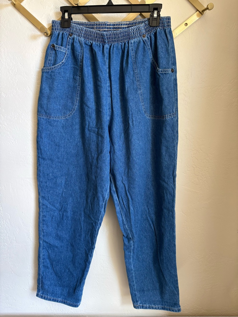 Cabin Creek Blue Relaxed Elastic-Waist Women's Jeans